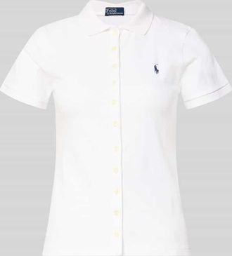 Polo Ralph Lauren Poloshirt mit Knopfleiste in Weiss, Größe XXL