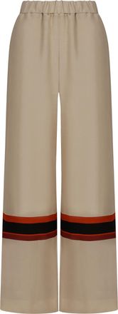 Raquel Diniz Womens Linen And Silk Trousers - Tan - Size EU 40 (Womens)