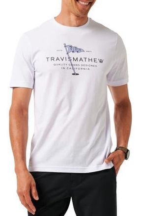 Travis Mathew Worth a Shot Graphic Cotton T-Shirt in White at Nordstrom Rack, Size Xxx-Large