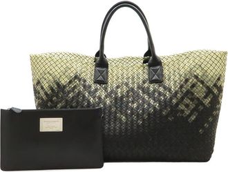 Bottega Veneta Pre-owned Bottega Veneta Large Lambskin Gradient Intreccio Cabat Tote Ladies FCNNE39AD0XLRG09