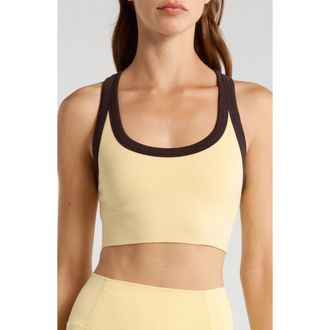 Free People FP Movement Go To Colorblock Sports Bra in Sunlit Yellow Combo at Nordstrom, Size X-Large