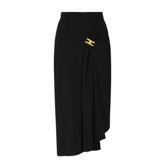 Elisabetta Franchi Dames, Rokken, Zwart, Maat: 2XS Poliester