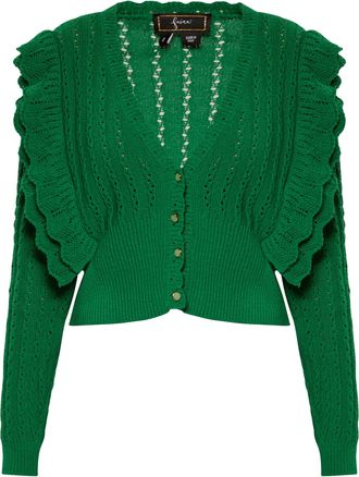 Faina Vest Dames Bosgroen