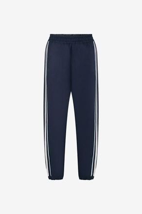 Moncler Twill-Jogginghose mit gestreiften Strick-Seitenb&auml;ndern