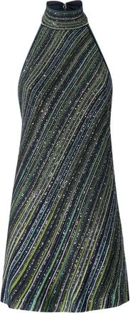 Missoni Gebreide Minijurk - Dames - Feestkleedjes - Groen - XS - Pailletten - Kleedjes