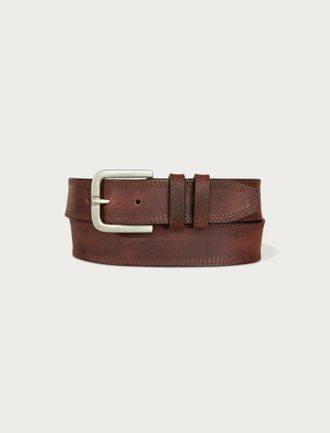 Lucky Brand Triple Needle Stitch Leather Belt