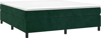 vidaXL Estructura Cama Sin Colch&oacute;n Terciopelo Verde Oscuro 180x200 Cm Vidaxl