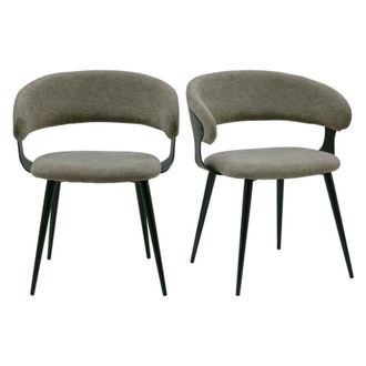 Moloo Sillas de comedor en tela luxury topo (x2)