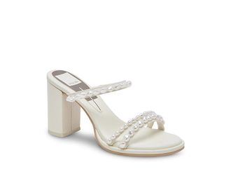 Dolce Vita Barrit Pearl-127 Womens Sandals Vanilla Pearl : 10 M, Leather