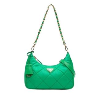 Prada Pre-owned Re-Edition 2005 Satchel - Dames - Vintage Schoudertas - Groen - ONE Size - Leer - Vintage