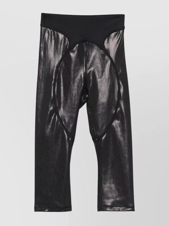 adidas by Stella McCartney high-rise metallic paneled leggings