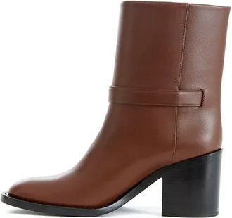 Burberry Womens Brown Leather Ankle Boots
