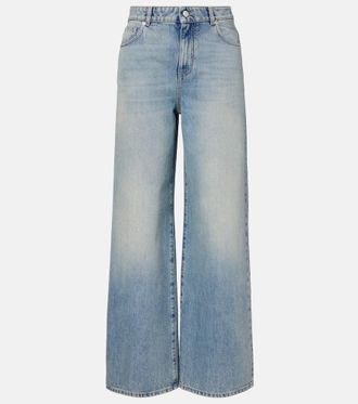 Alexander McQueen Jeans a gamba larga a vita media