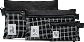 Topo Designs Accessory Bag Bundle Luggage Black/Grid, Nylon