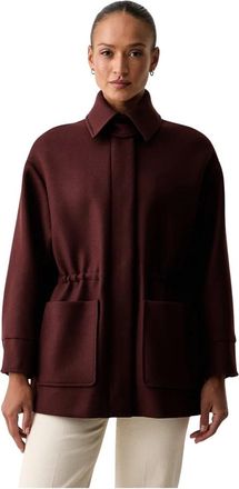 Patrizia Pepe Wool Coat - Dames - Zomerjassen - Bruin - M - Wol - Jassen