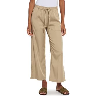 Lyss&eacute; Zena Drawstring Ankle Wide Leg Pants in Sandstone at Nordstrom Rack, Size X-Small