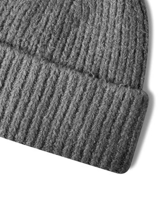 Acne Studios Mens Korval Wool Blend Beanie Grey Accessories > Beanies & Hats