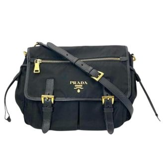 Prada Pre-owned Cross Body Bags, female, Black, Size: ONE SIZE Pre-owned Vintage Shoulder Bag