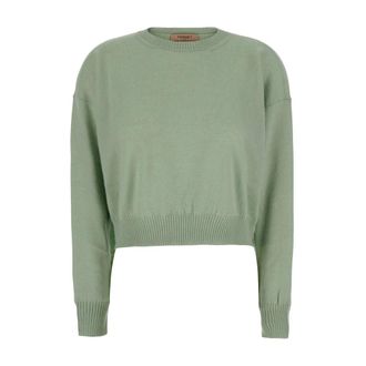 Twinset Trui met ronde hals - Dames - Ronde hals truien - Groen - S - Truien & Vesten