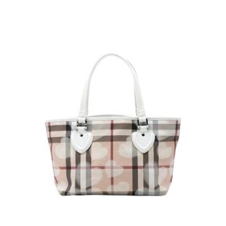 Burberry Pre-owned Hartjesprint Tote - Dames - Vintage Shopper - Beige - ONE Size - Leer - Vintage