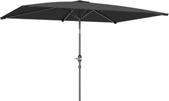 OUTSUNNY Sombrilla de jard&iacute;n 198x294x255 cm gris oscuro