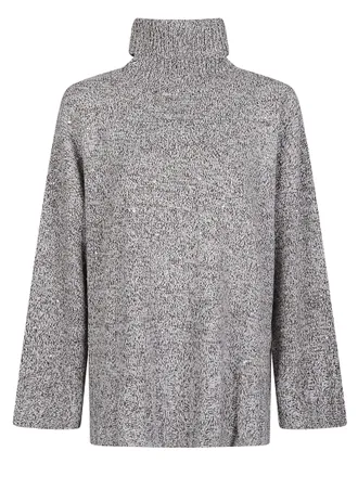 Pinko Grey Dresda Turtle Neck Polyamide-Blend Turtleneck
