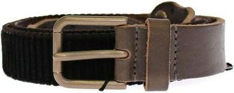 Dolce & Gabbana Leren Corduroy Riem - Heren - Riemen - Bruin - ONE Size - Katoen - Accessoires