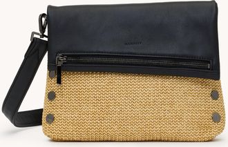 Hammitt Hammitt VIP Noir Smooth Raffia Gunmetal Med