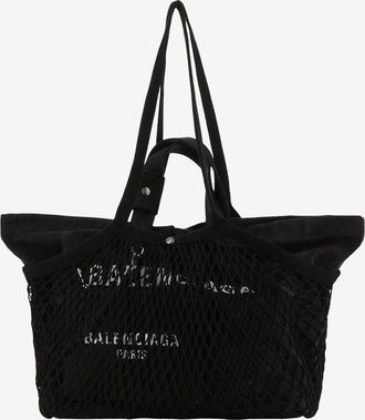 Balenciaga Shopper aus Segeltuch und Netz 24/7 Medium