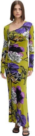 Desigual Kleedjes, Dames, Veelkleurig, S, Leer, Neckline La Dress