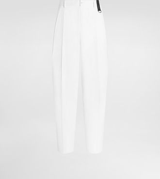 Dolce & Gabbana Cotton Gabardine Trousers - Man Pants And Shorts White Cotton 46