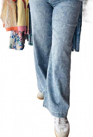 Flying Monkey Womens Olivia Wide Leg Jeans In Denim
