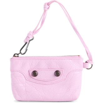 Balenciaga Le City Zip Pouch Leather Shoulder Bag in 5731 Bubbly Pink at Nordstrom