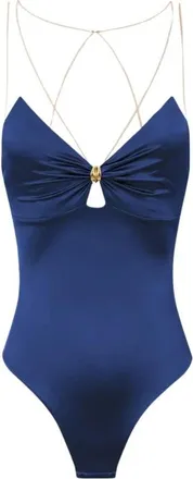 Elisabetta Franchi Mujer, Camisetas, Azul, Talla: S