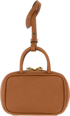 Miu Miu Womens Camel Leather Beau Keyring Necessaire Cognac Vitello Portachiavi Keychains