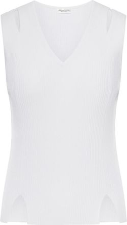 Roberto Collina Sleeveless Top In Vertical Ribbed Knit