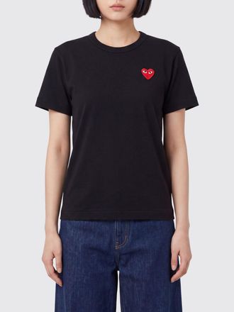 Comme Des Gar&ccedil;ons T-shirt girocollo in cotone con logo a contrasto
