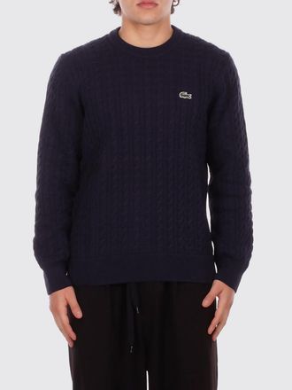 Lacoste Maglia a girocollo in cotone a trecce con logo Lacoste