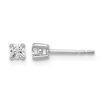 Diamond2Deal 14k Gold 1/5 ct Round Lab Grown Diamond Stud Earrings VS Clarity, D-E Color