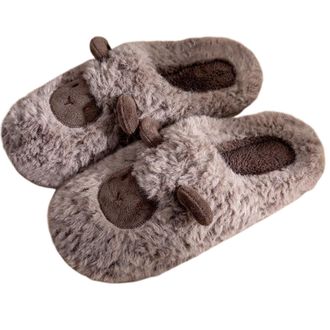 Generic Ladies Slippers Cozy Winter Footwear For Indoor Comfort Soft Warm Fleece Lined Home Shoes With Durable Sole Ideal For Relaxation Cozy House Slippers F