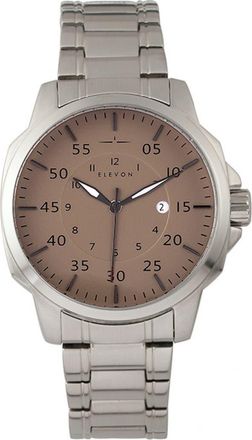 Elevon Watches Hughes Bracelet Watch w/ Date in Silver/tan at Nordstrom