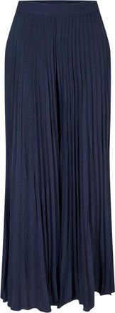 Ted Baker Satijnen geplooide broek met wijde pijpen voor dames (Donkerblauw)