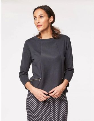 Thought Womens Thought Clothing Riley Womens Organic Cotton Top - Grey/Silver - Size: 14