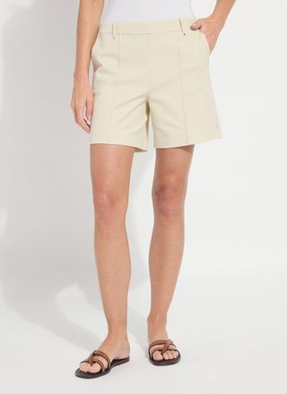 Lyss&eacute; Amanda Twill Short - Sleek Beige (6 Inseam)