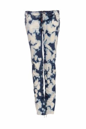 Dsquared2 DSquared2, blue biker jeans with bleach stains