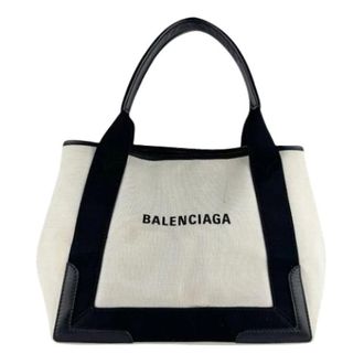 Balenciaga Pre-owned Tote Bags, female, Beige, Size: ONE SIZE Pre-owned Vintage Canvas Tote Bag