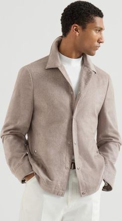 Brunello Cucinelli Cashmere flannel outerwear jacket in Light Brown at Nordstrom, Size 44 It