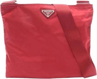 Prada Pre-owned Cross Body Bags, female, Red, Size: ONE SIZE Pre-owned Vintage Shoulder Bag