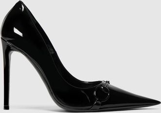 Gucci Womens Donna Pump, Black, Leather