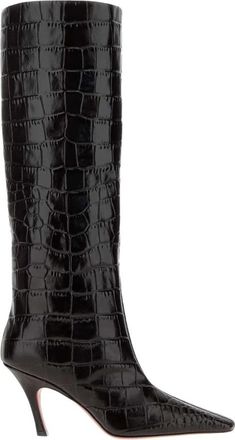 Amina Muaddi Dames, Schoenen, Zwart, Maat: 37 1/2 EU Leer